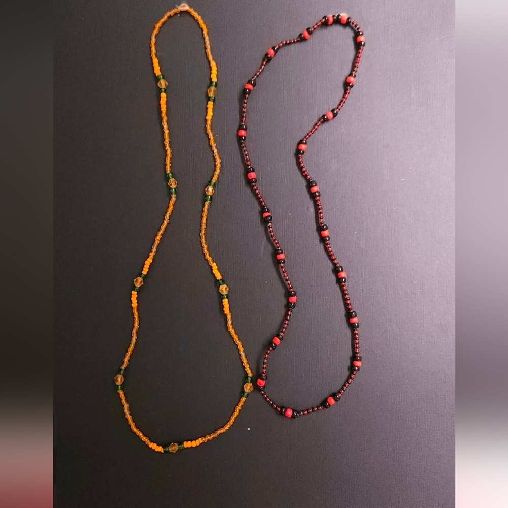 Handmade Beaded Necklaces, set of 2